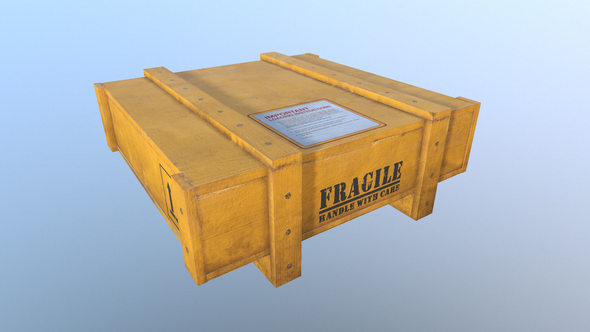 Crates - Wooden Boxes Low-poly 3D model_12