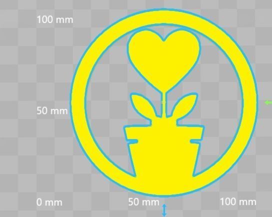 flower heart lovely coaster  3D print model_2