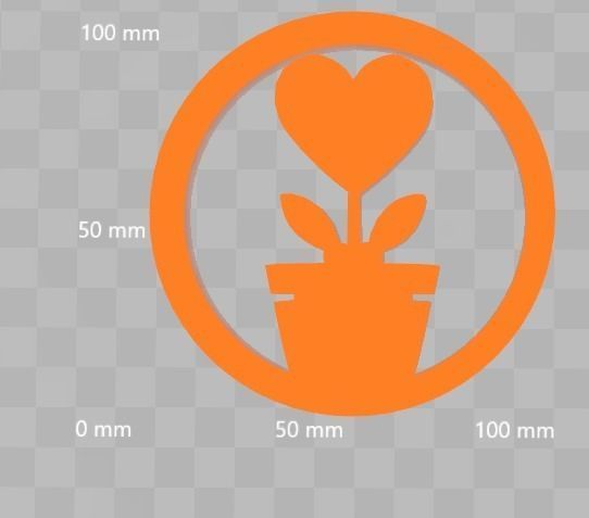 flower heart lovely coaster  3D print model_4