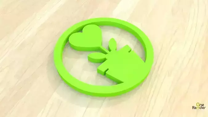 flower heart lovely coaster 