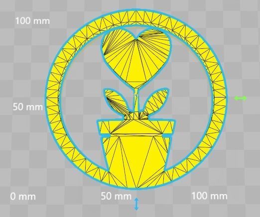 flower heart lovely coaster  3D print model_1
