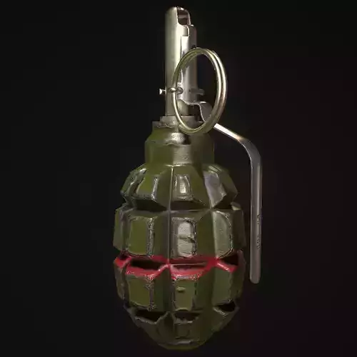 Grenade F1 PBR Low-poly 3D model