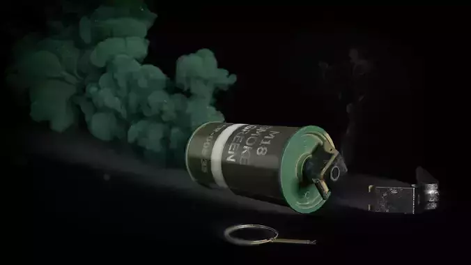 M18 Smoke Grenade game ready arsenal Low-poly 3D model