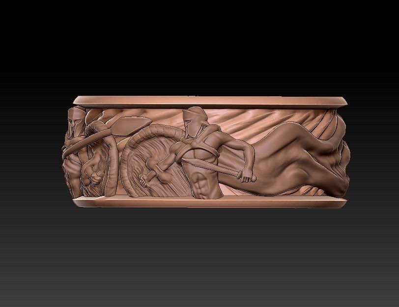 Spartan ring 3D print model_10