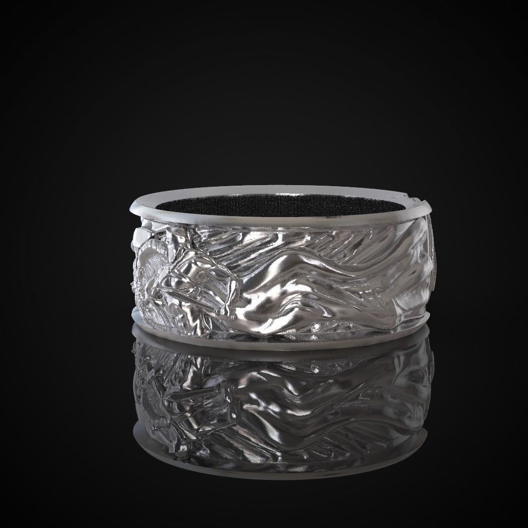 Spartan ring 3D print model_17