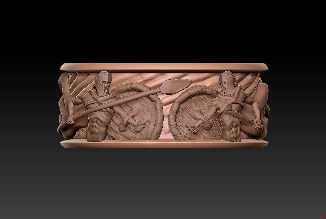 Spartan ring 3D print model_5