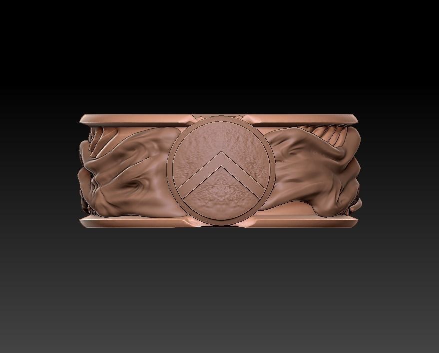 Spartan ring 3D print model_4