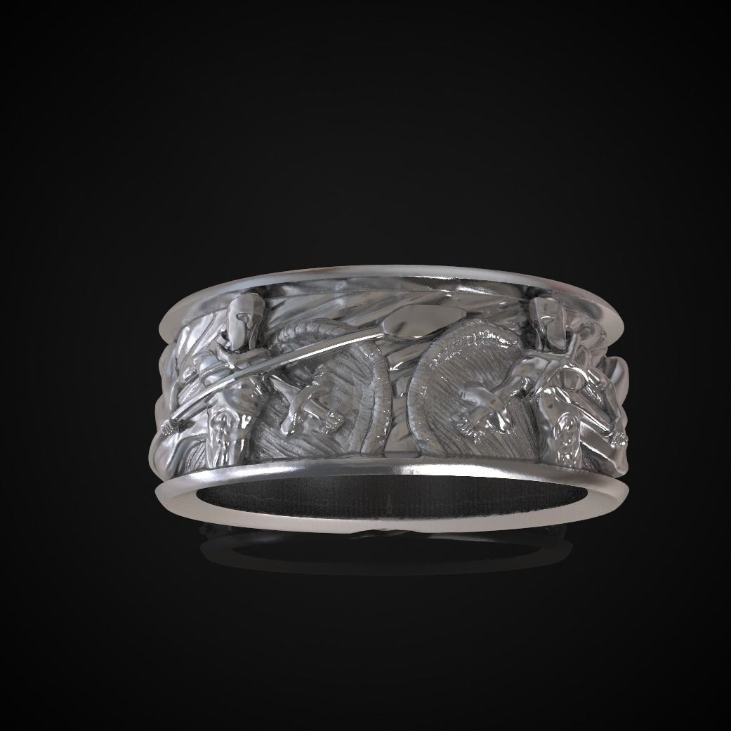 Spartan ring 3D print model_13