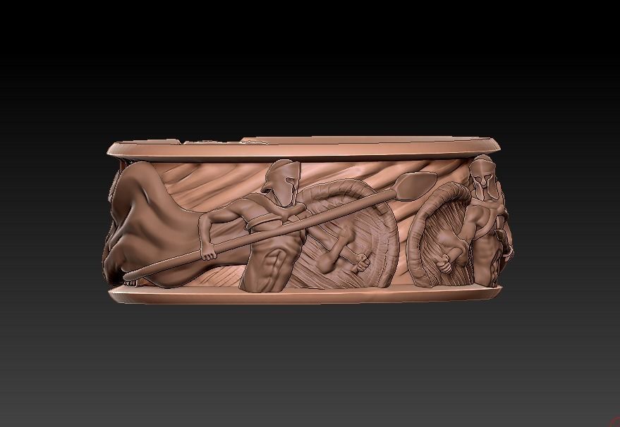 Spartan ring 3D print model_7