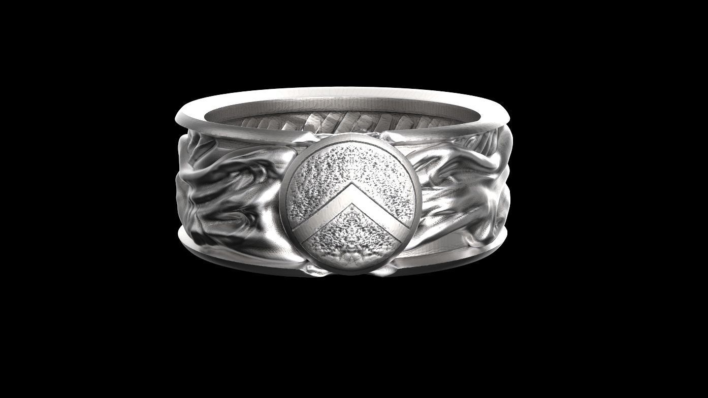 Spartan ring 3D print model_3