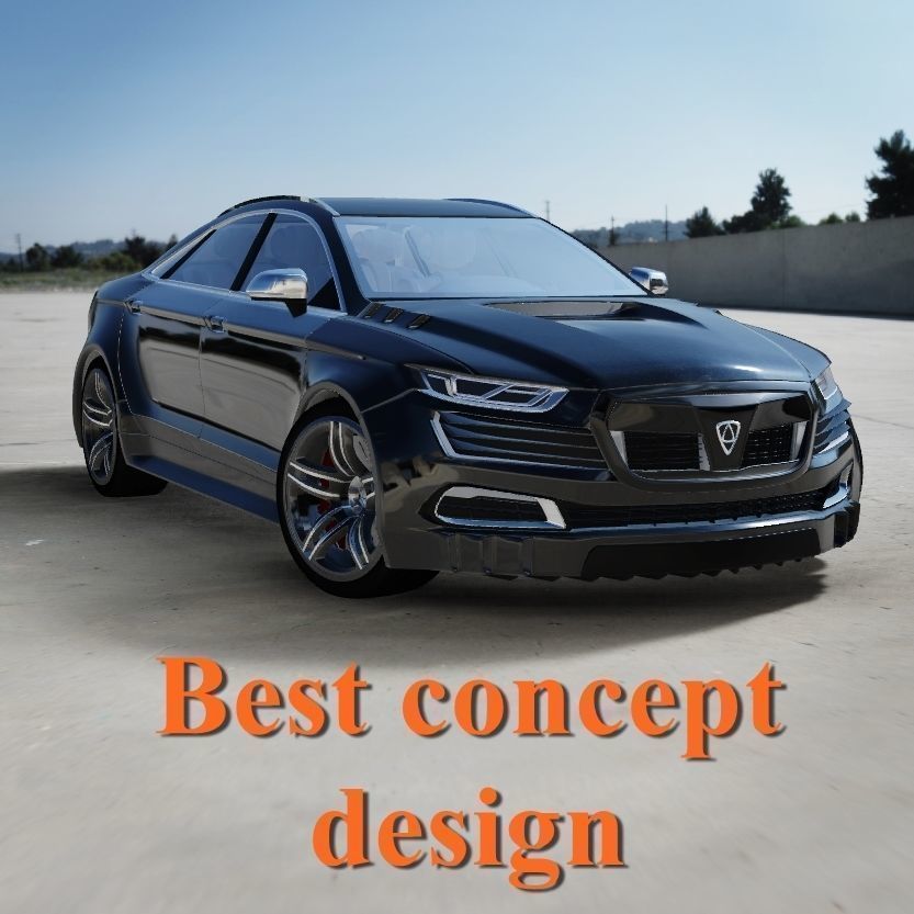 6 in 1 Affekta sport luxury future tuning concept cars pack 3D Model Collection_6