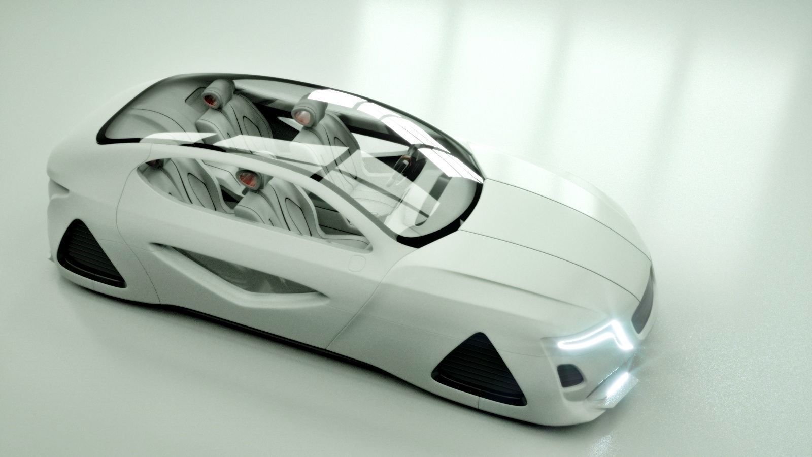 4 in 1 Affekta futuristic sci-fi hover and luxury sport cars 3D Model Collection_2