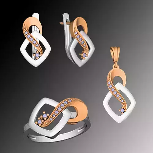 Diamond pendant set