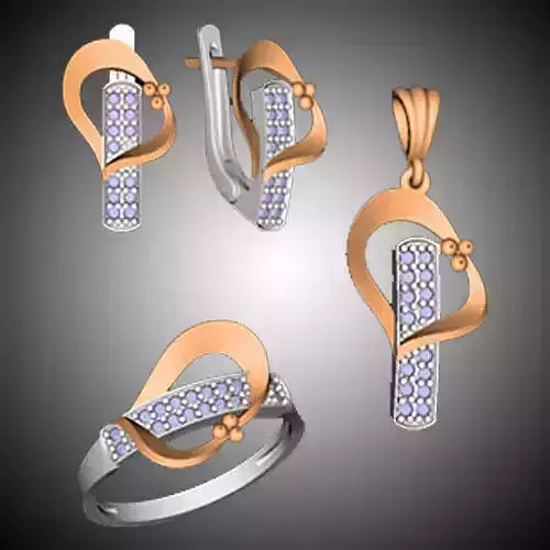 Diamond pendant set