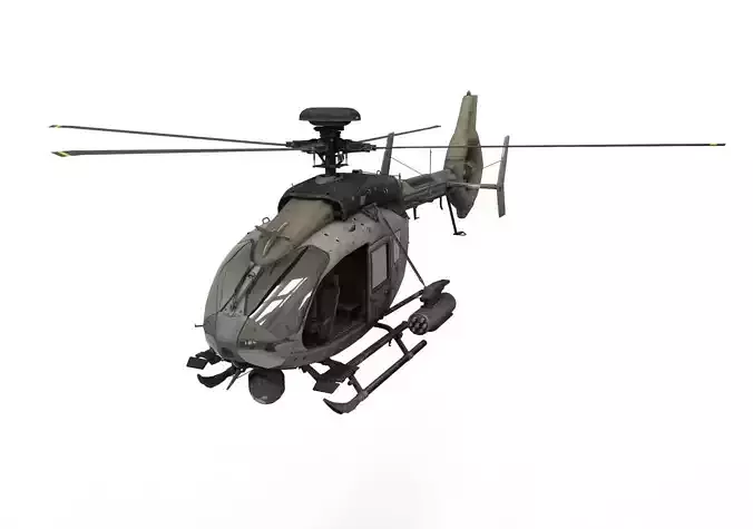 helicopter 3d military Low-poly 3D model