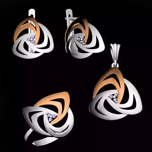 Diamond pendant set