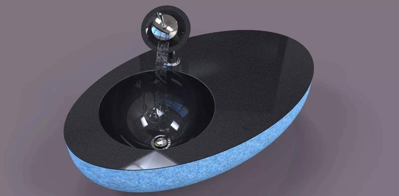 Stone modern sink Free 3D model