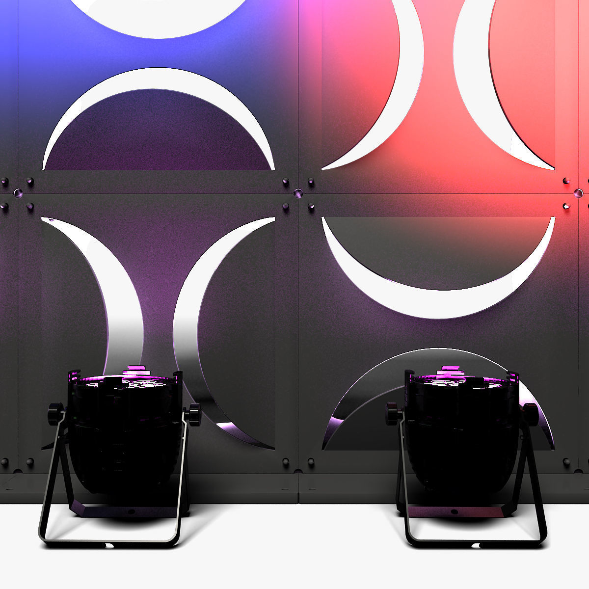 Stage Decor 18 ModularColumn Wall 3D Model Collection_5