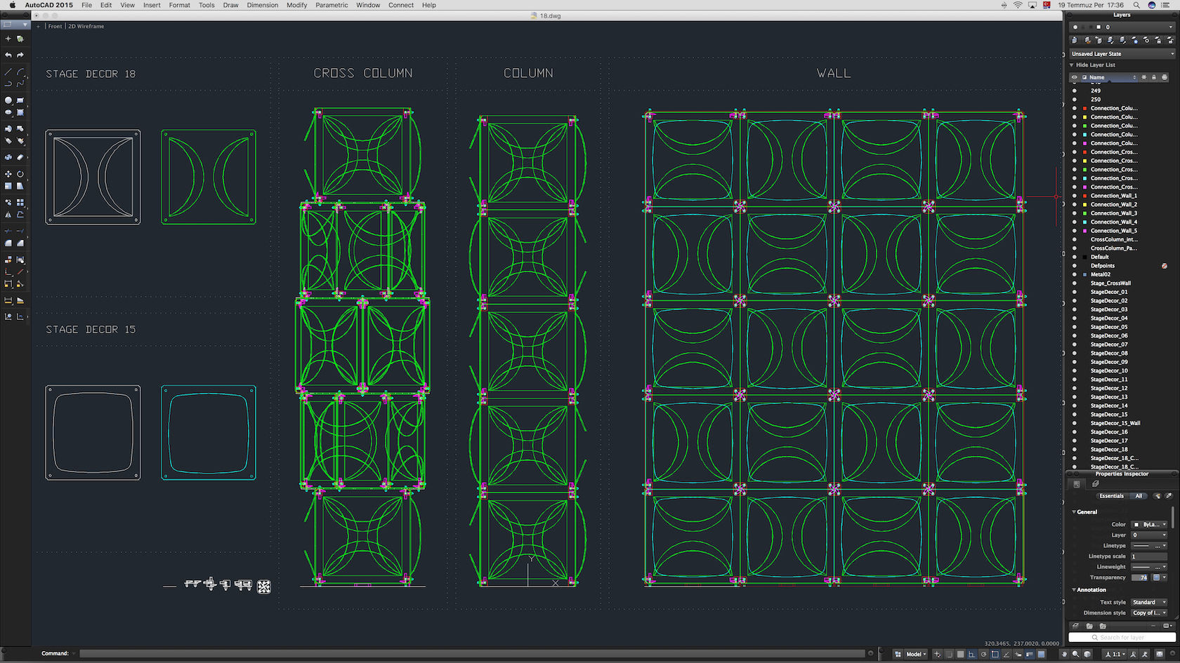 Stage Decor 18 ModularColumn Wall 3D Model Collection_13