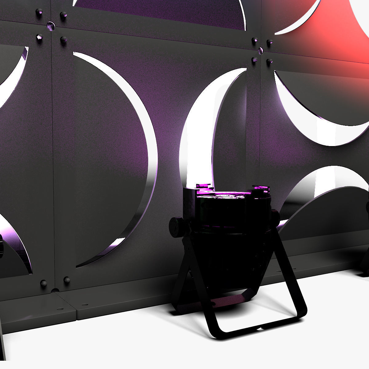Stage Decor 18 ModularColumn Wall 3D Model Collection_7