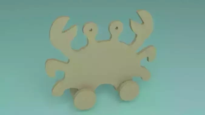 toy wooden crab 2d