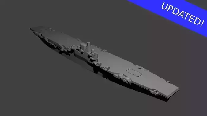 British Illustrious Class Aircraft Carrier 3D print model