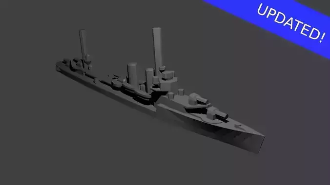 US Farragut Class Destroyer Warship