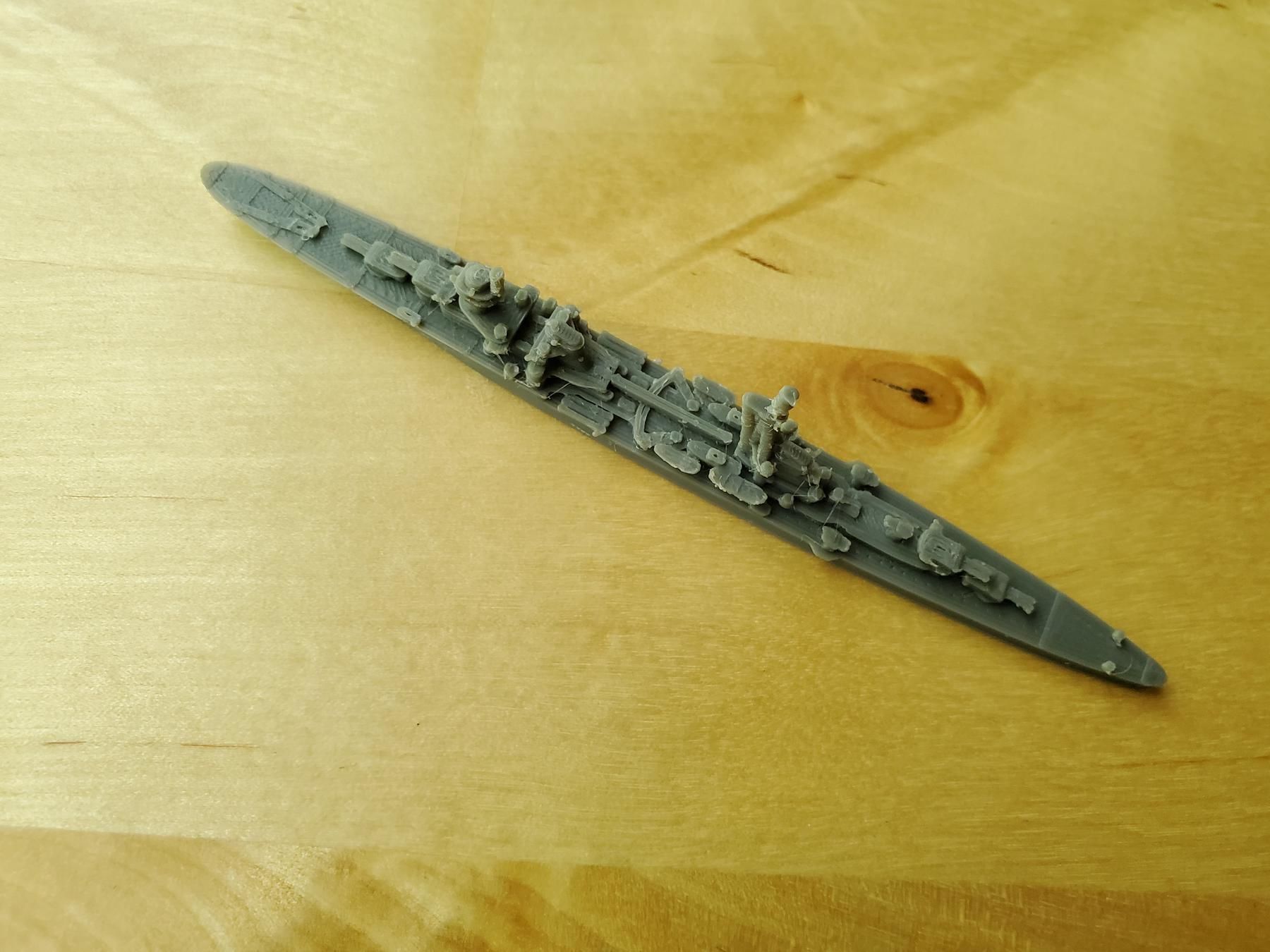 Italian Duca dAosta Class Cruiser Warship 3D print model_6