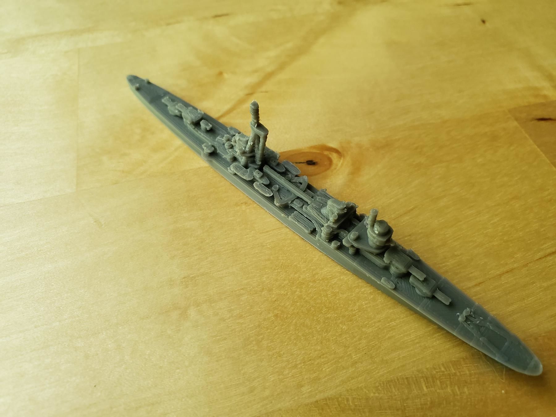 Italian Duca dAosta Class Cruiser Warship 3D print model_8