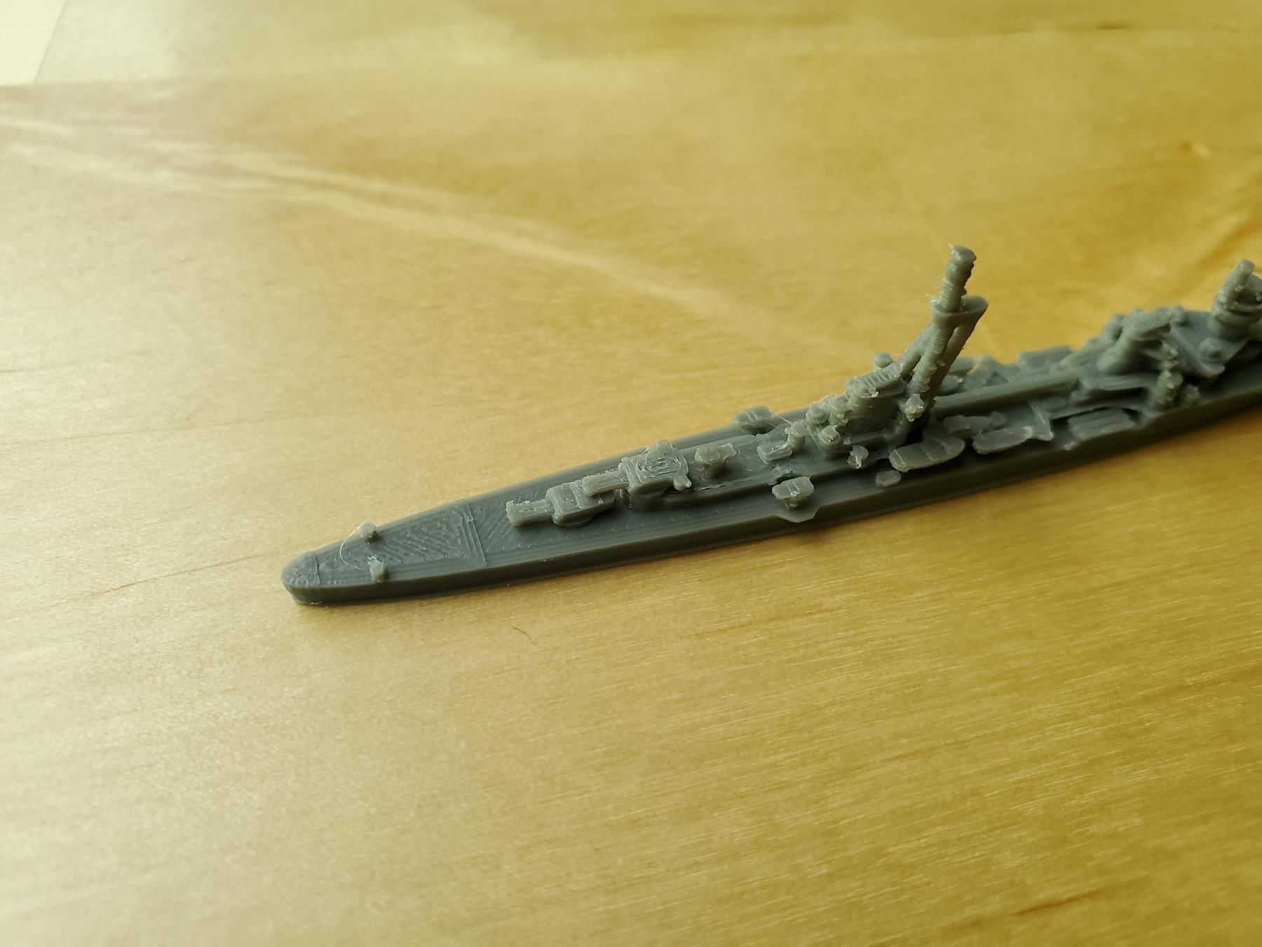 Italian Duca dAosta Class Cruiser Warship 3D print model_9