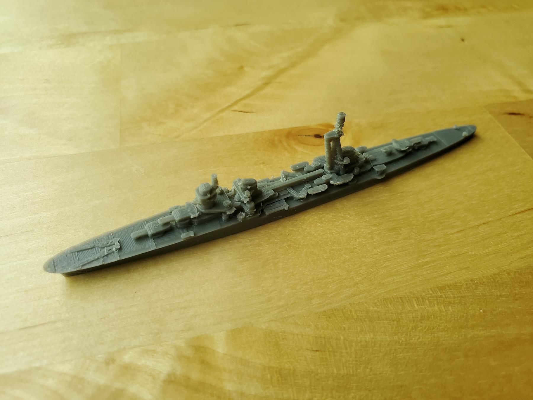 Italian Duca dAosta Class Cruiser Warship 3D print model_3