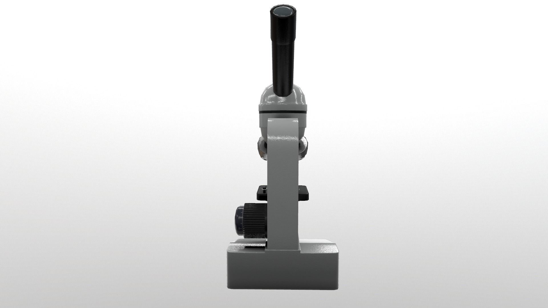 Microscope Low-poly 3D model_4