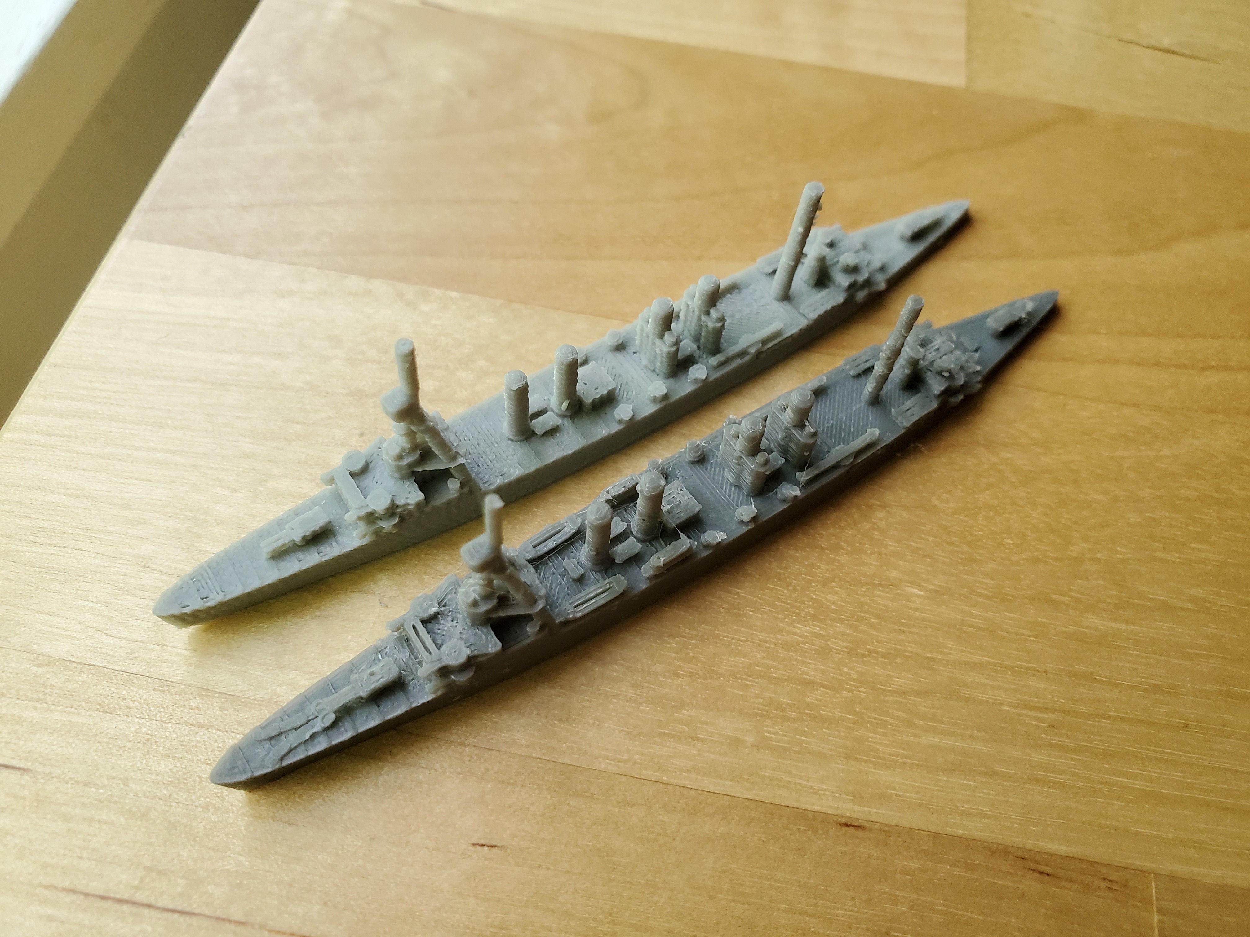 US Omaha Class Cruiser Warship 3D print model_3