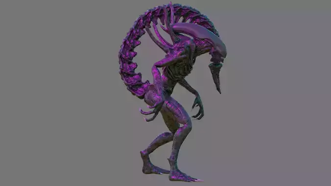 Alien Xenomorph 3D Production Model Rigged  3D model