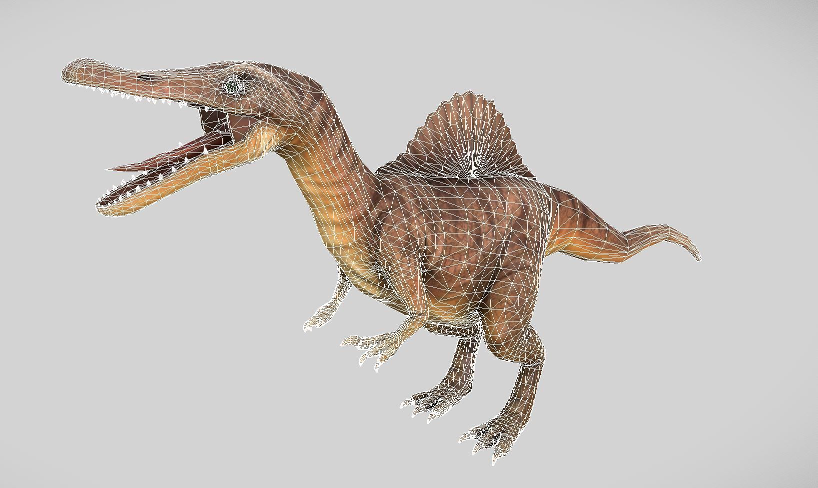 Rigged Spinosaurus Character 3D model_12