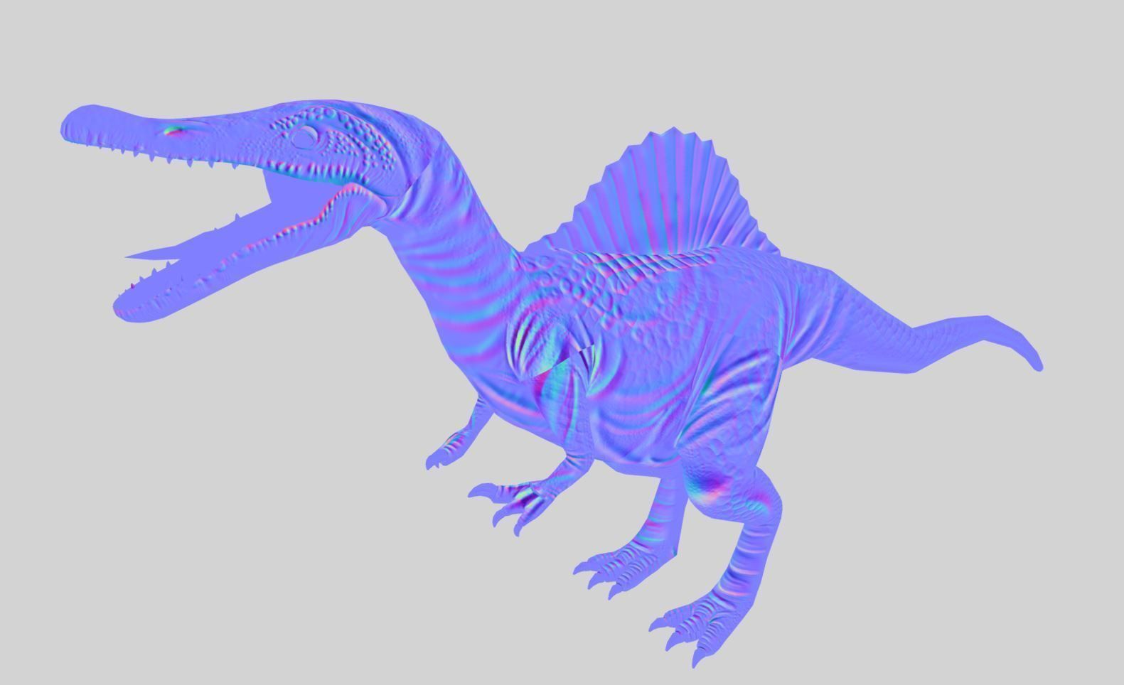 Rigged Spinosaurus Character 3D model_10