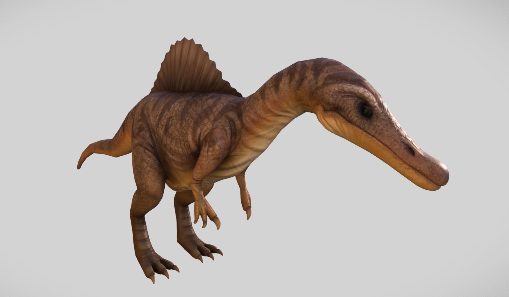 Rigged Spinosaurus Character 3D model_6
