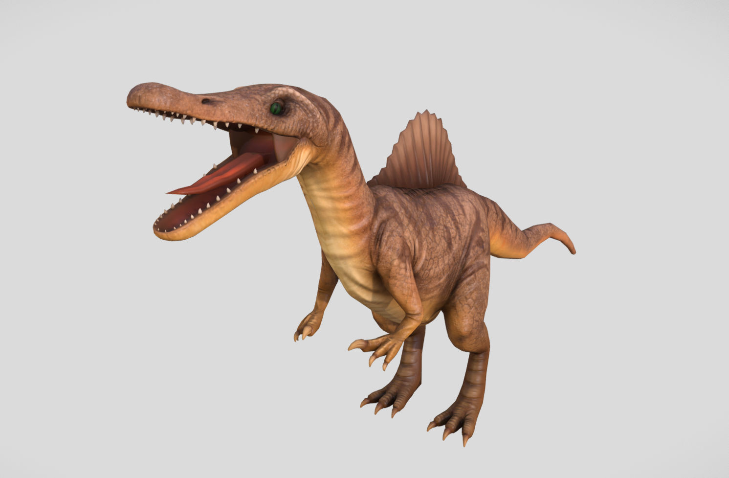 Rigged Spinosaurus Character 3D model_4