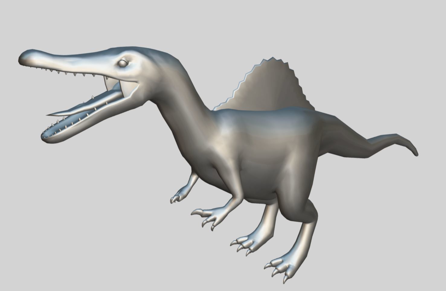 Rigged Spinosaurus Character 3D model_8