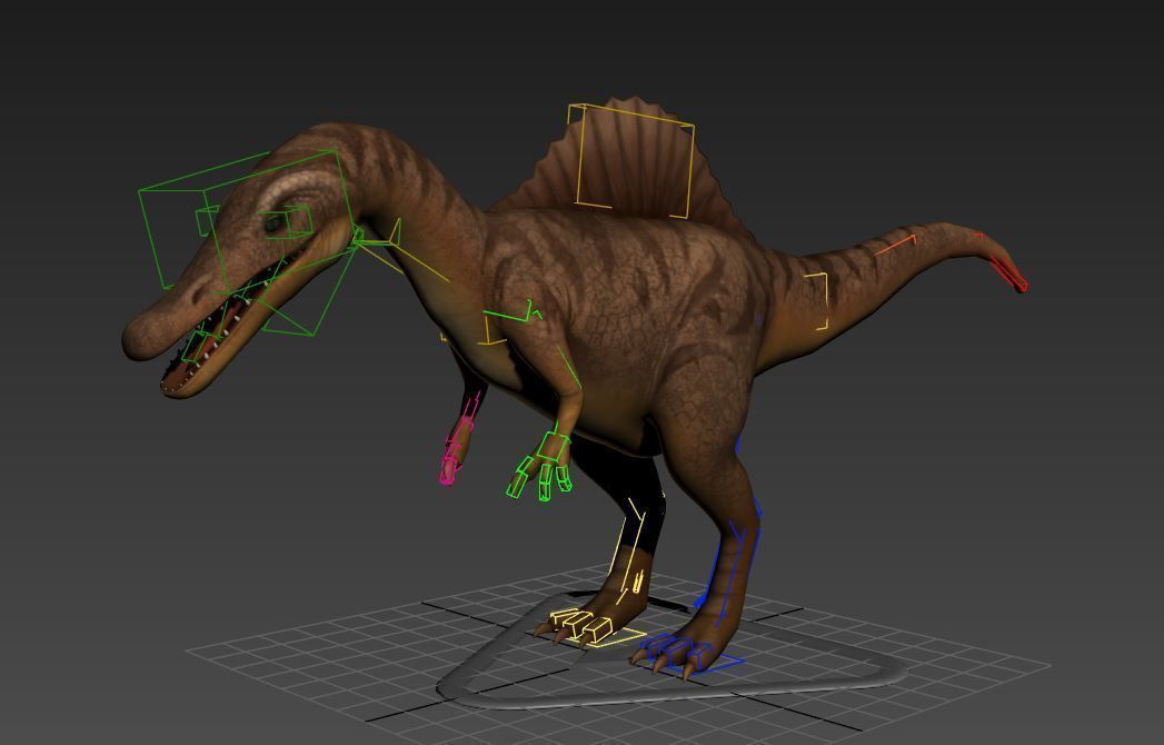 Rigged Spinosaurus Character 3D model_7