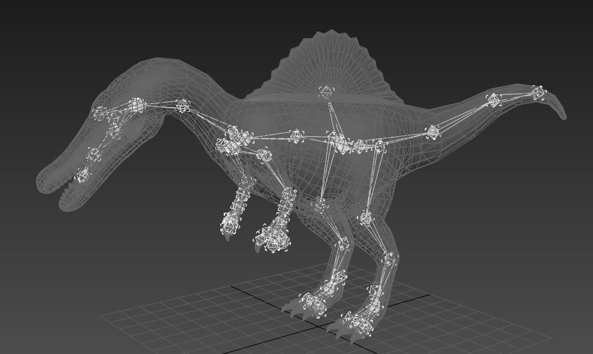 Rigged Spinosaurus Character 3D model_13