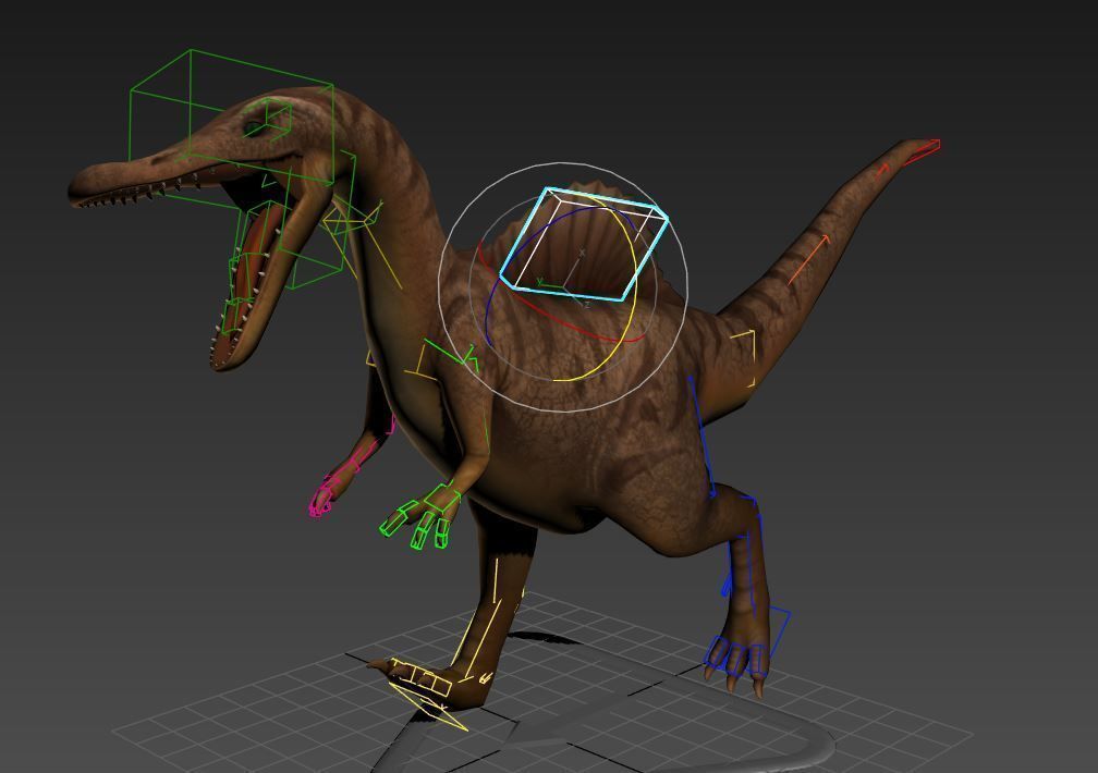 Rigged Spinosaurus Character 3D model_9