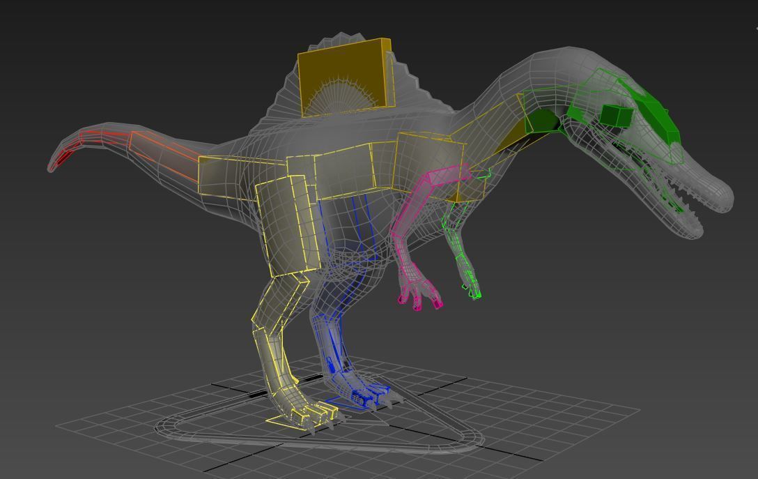 Rigged Spinosaurus Character 3D model_11