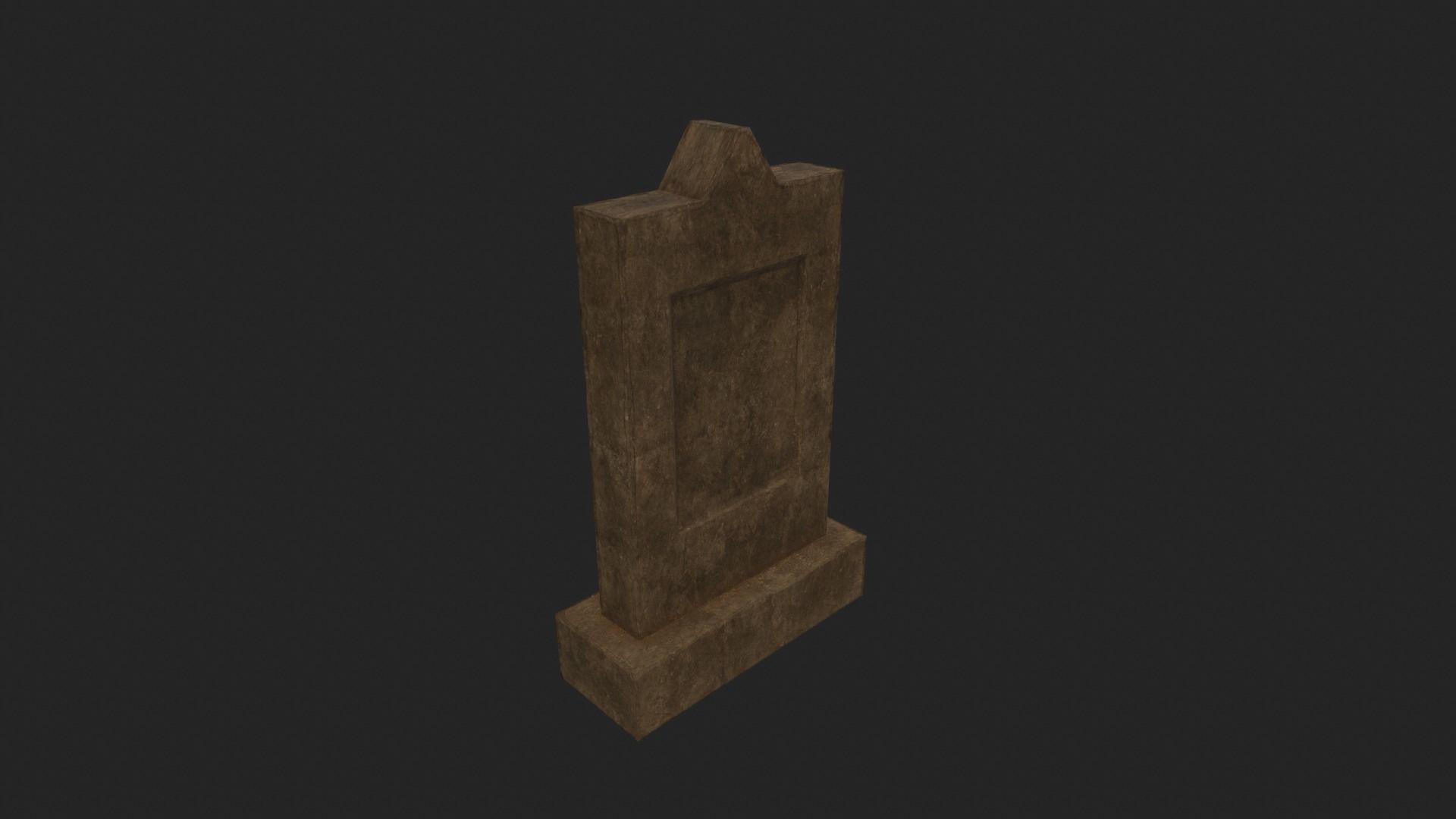 Grave 1 - PBR gravestone Low-poly 3D model_4