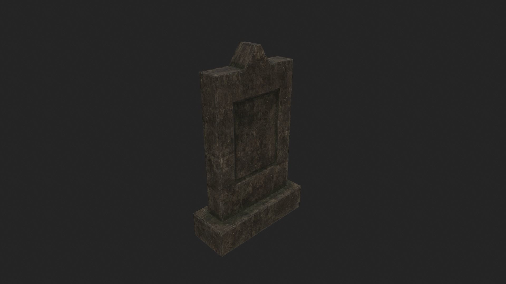 Grave 1 - PBR gravestone Low-poly 3D model_5