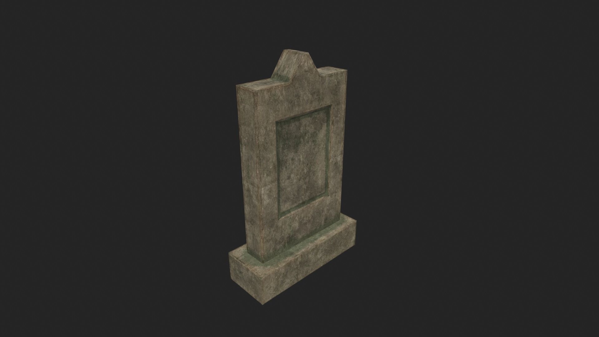 Grave 1 - PBR gravestone Low-poly 3D model_2