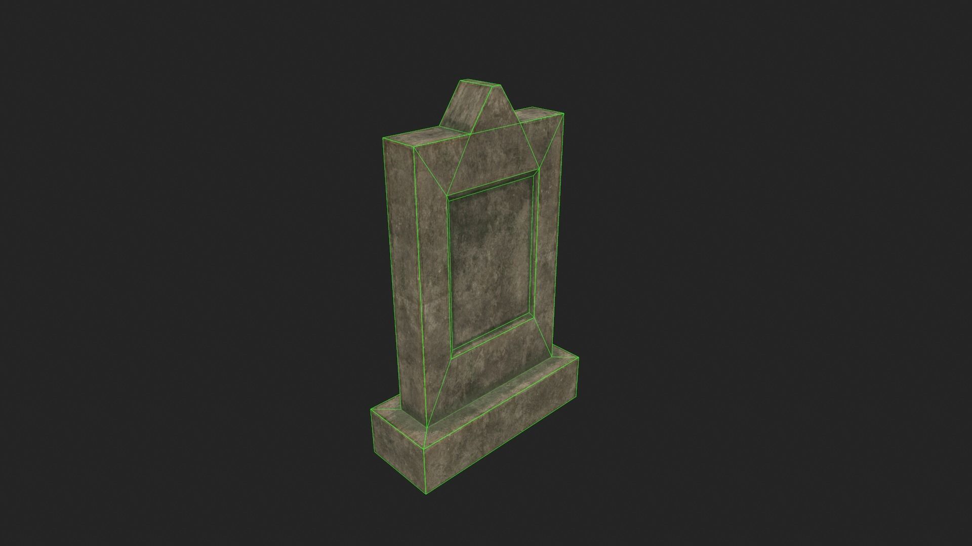 Grave 1 - PBR gravestone Low-poly 3D model_3