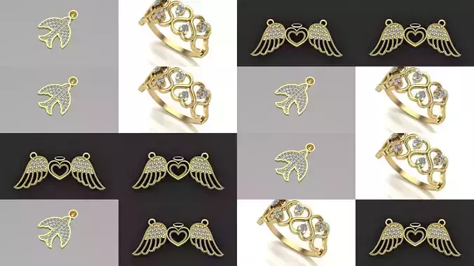 Light jewelry  3D Model Collection