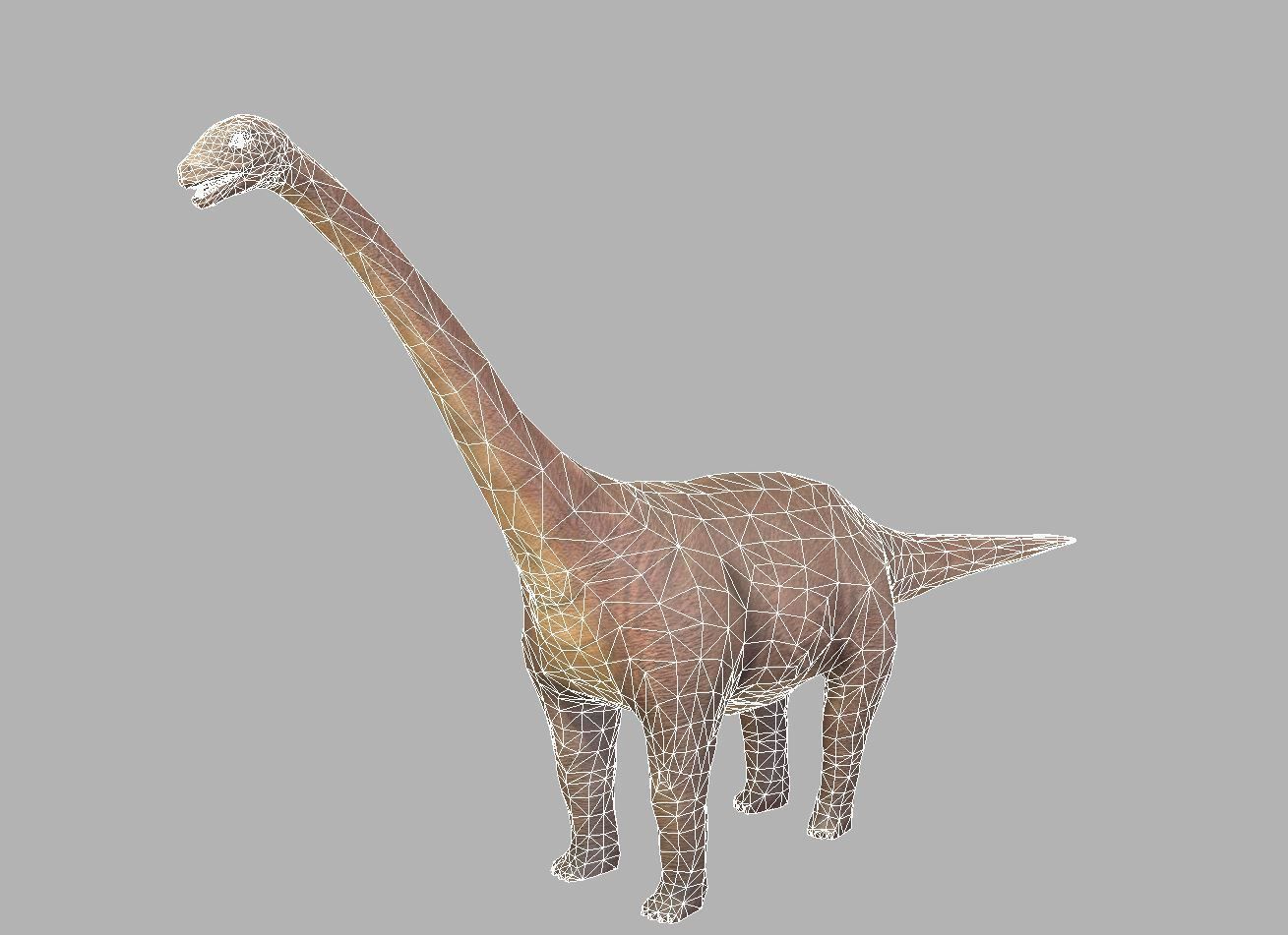 Sauropod Character Low-poly 3D model_6