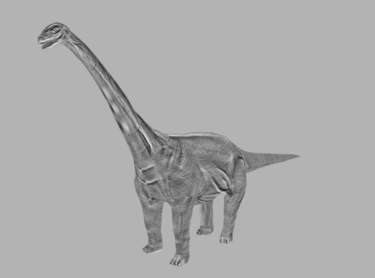 Sauropod Character Low-poly 3D model_2